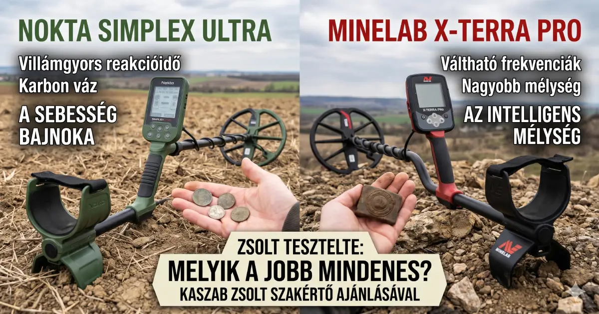 Nokta Simplex Ultra és Minelab X-TERRA Pro összehasonlítás