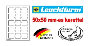 Leuchtturm 2 db érmetartó lap 50x50 mm-es kerettel L. méretben.