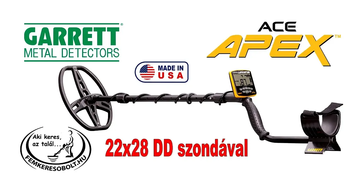 Garrett Ace Apex 22x28 cm-es DD szondával