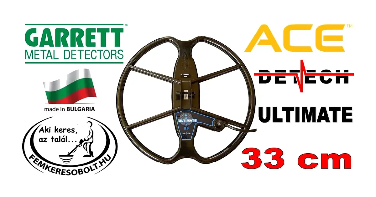 Garrett Ace fémkereső 33 cm-es ultimate DD szonda