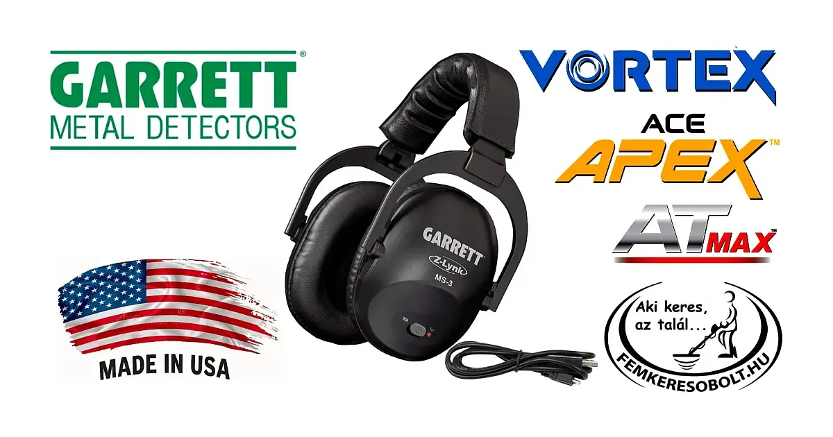 Garrett fémkereső MS-3 vezeték nélküli fejhallgató