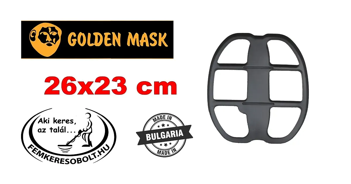 Golden Mask fémkereső szondavéső DD burkolat 26x23 cm