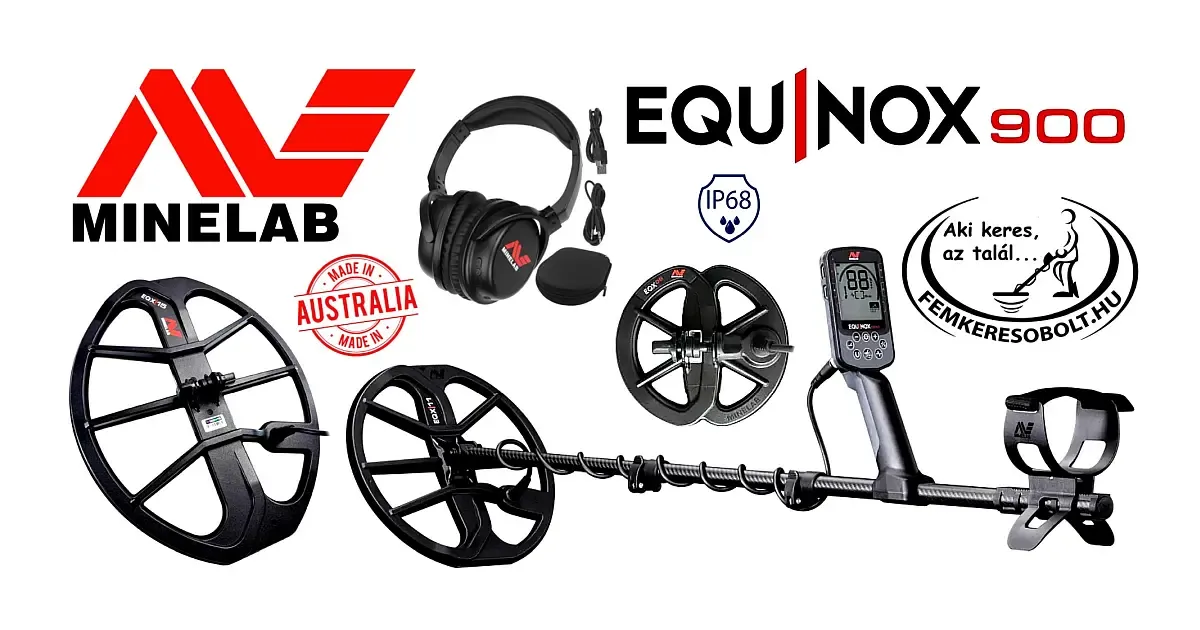 Minelab Equinox 900 + WHP + 2db szonda