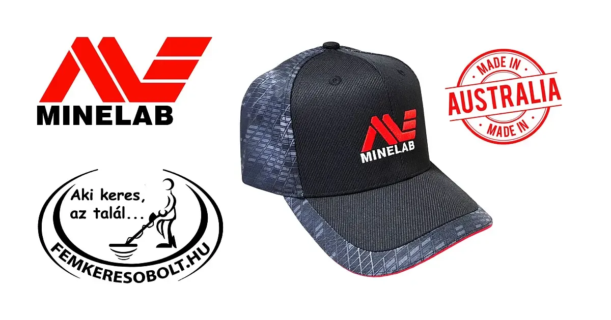 Minelab fémkeresős CAMO mintás sapka