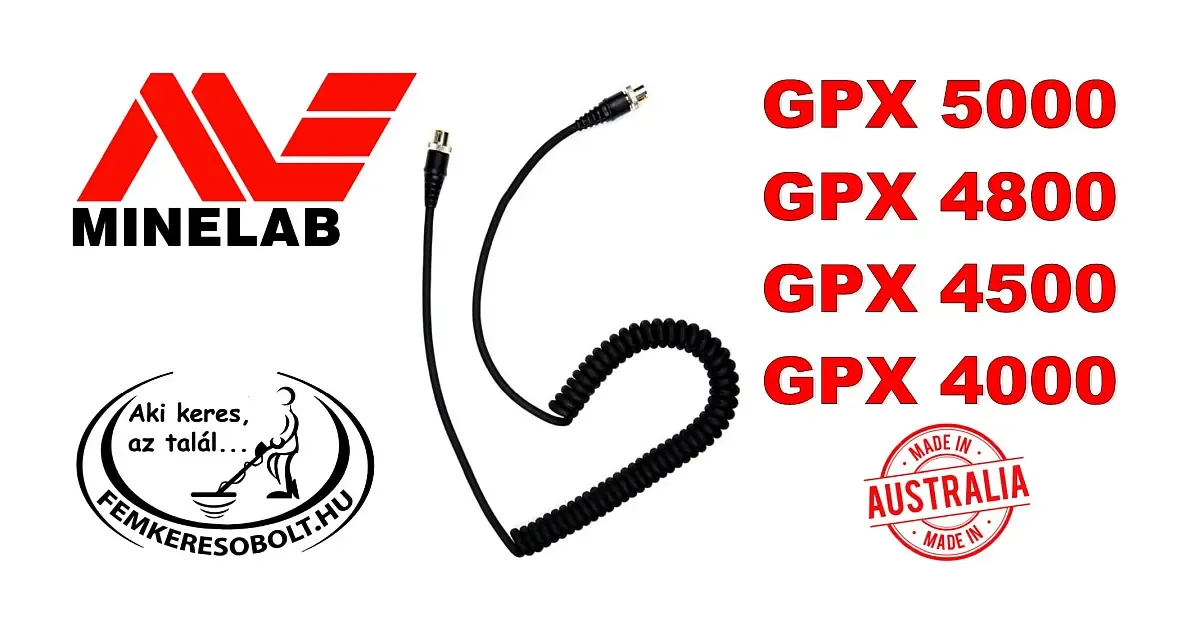 Minelab GPX fémkereső akkumulátor csatlakotókábel 