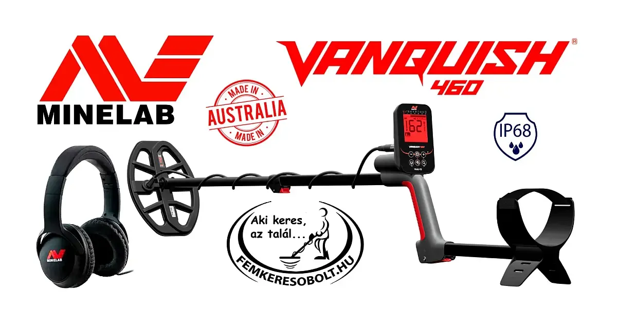 Minelab Vanquish 460 fémkereső vezetékes fejhallgatóval