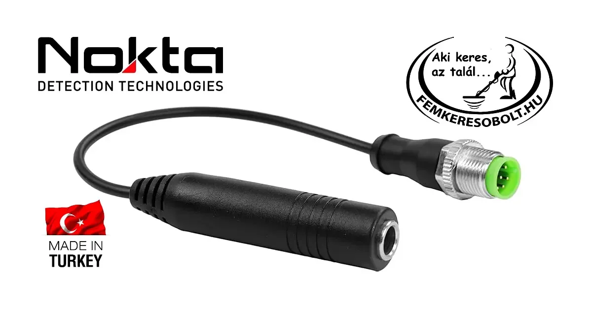 Nokta fémkereső fejhallgató adapter kábel