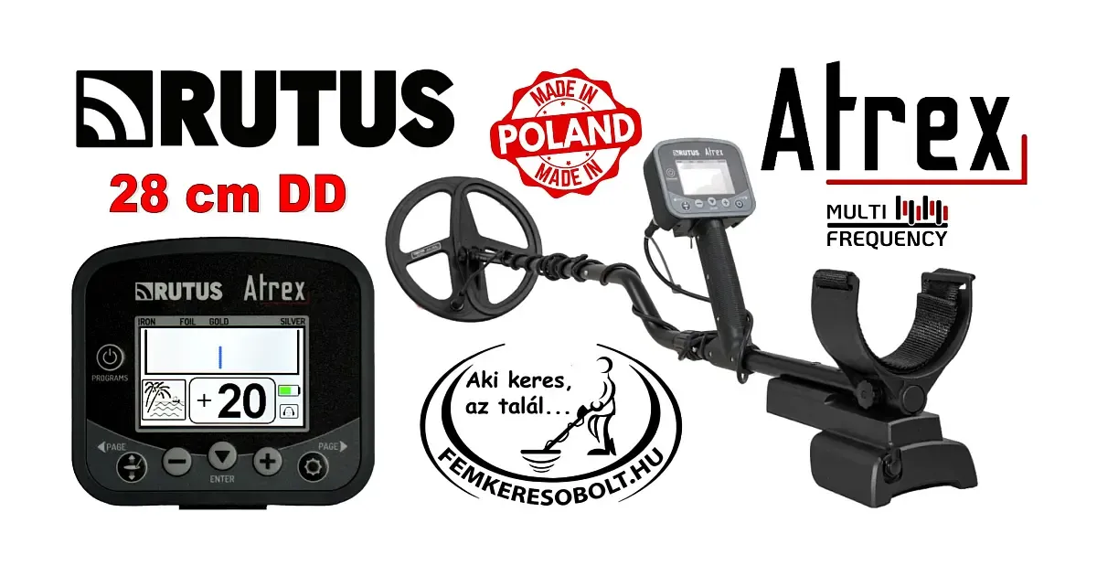 Rutus Artex fémkereső 28 cm-es DD szondával