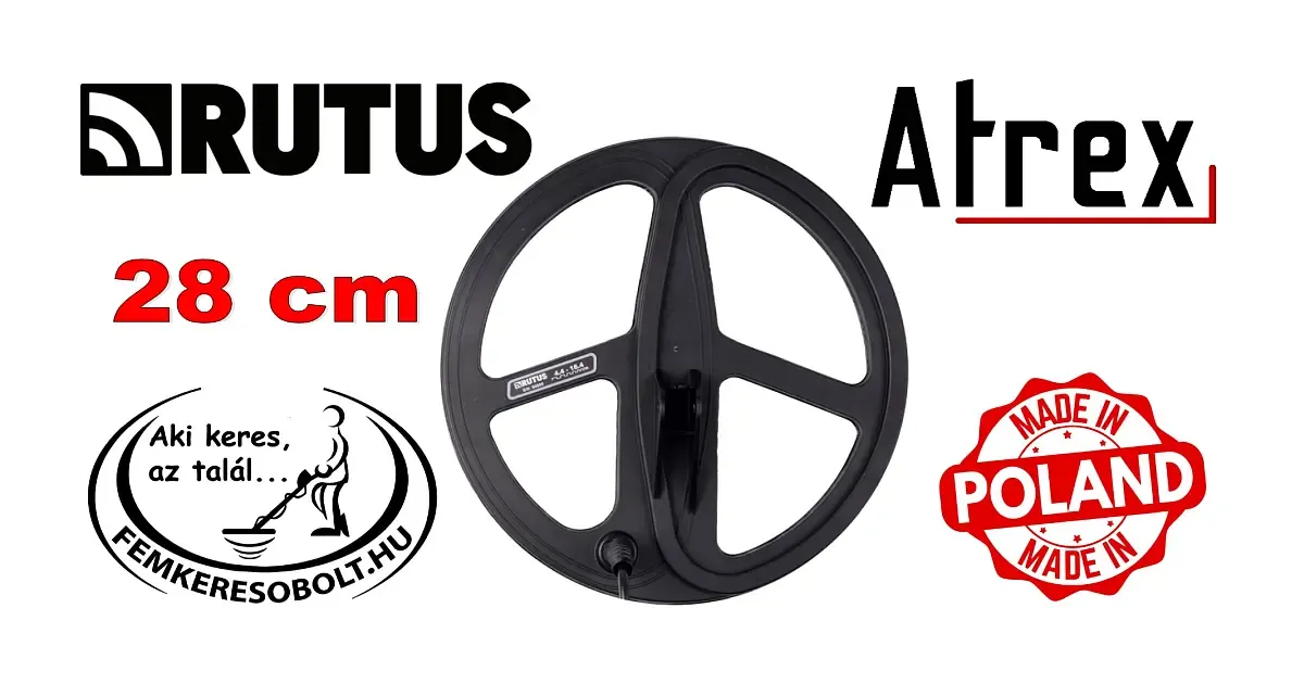 Rutus Artex fémkereső 28 cm-es DD szonda
