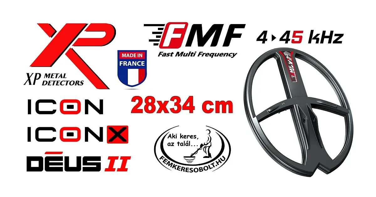XP 28x34 cm-es szonda Deus 2 ICON ICONX fémkeresőkre