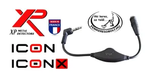 XP ICON X fémkereső fejhallgató hangerőszabályozó kábel
